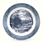 Currier & Ives Blue by Royal, China Chop Plate