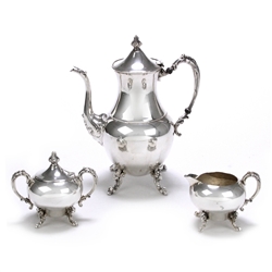 3-PC Coffee Service by Sheridan Silver Co., Inc., Silverplate, Flroral Design