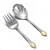 Monique Gold by Yamazaki, Stainless Salad Serving Spoon & Fork