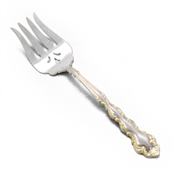 Gold Accent Modern Baroque by Community, Silverplate Cold Meat Fork