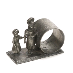 Napkin Ring, Figural, Silverplate, Kate Greenway Girls