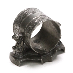 Napkin Ring, Figural, Silverplate, Cherubs