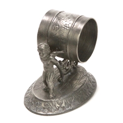 Napkin Ring, Figural, Silverplate, Cherub