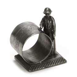 Napkin Ring, Figural, Silverplate, Baseball Player