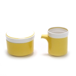 Light and Lively Yellow by Mikasa, China Cream Pitcher & Sugar Bowl