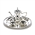 King George by International, Silverplate 4-PC Coffee Service, Small, w/ Tray, Miniature