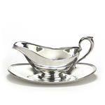 Colonial by Gorham, Silverplate Gravy Boat, Attached Tray