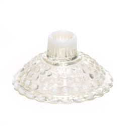 Hobnail French Opalescent by Fenton, Glass Candlestick