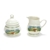 Country Cottage by Sango, Earthenware Cream Pitcher & Sugar Bowl