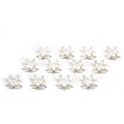 Place Card Holders by I W Rice, Porcelain, Set of Twelve, Flowers