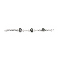 Bracelet by Mexican, Sterling, Black Stone, Marcasite