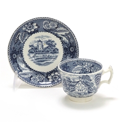 Woodland Blue by Wood & Sons, Pottery Demitasse Cup & Saucer