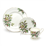 Flower of the Month by Royal Albert, China Cup, Saucer & Plate, Holly, December, Trio