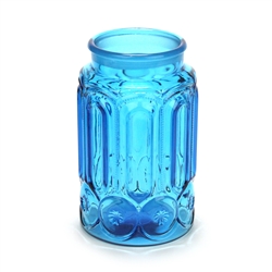 Moon & Stars Blue by Smith Glass Co., Glass Flour Canister, No Lid