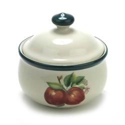 Apples, Casuals by China Pearl, Stoneware Sugar Bowl w/ Lid