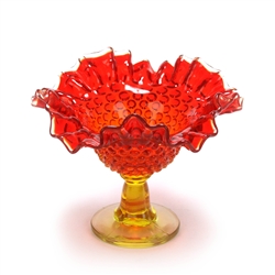 Hobnail Orange by Kanawha, Glass Compote