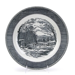 Currier & Ives Blue by Royal, China Chop Plate