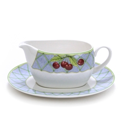 Fruit Rapture by Mikasa, China Gravy Boat & Tray