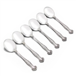 Avon by 1847 Rogers, Silverplate Round Bowl Soup Spoons, Set of 6, Monogram I