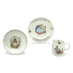 Peter Rabbit by Wedgwood, Stoneware Child's Cup, Bowl & Plate