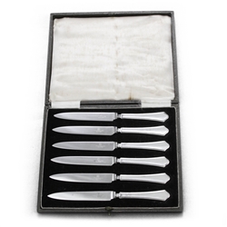 Fruit Knives, Set of 6, Silverplate, English