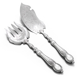 Fish Serving Fork & Slice by WMF, Silverplate, Engraved, Fish