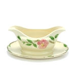 Desert Rose by Franciscan, China Gravy Boat, Attached Tray