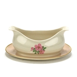 Cherokee Rose (Thin Gold Band) by Franciscan, China Gravy Boat