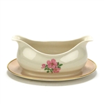 Cherokee Rose (Thin Gold Band) by Franciscan, China Gravy Boat