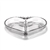 Teardrop by Duncan & Miller, Glass Relish Dish, Heart, Divided