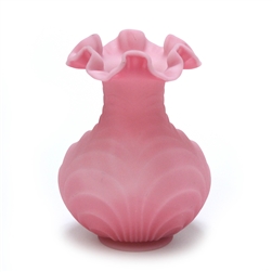 Rose Satin by Fenton, Glass Vase, Draped