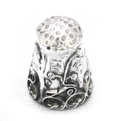 Thimble, Sterling, Scroll Design