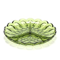 Fairfield Avocado Green by Anchor Hocking, Glass Relish Dish, 3-Part