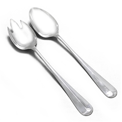 Salad Serving Spoon & Fork by Italy, Silverplate, Tippped Design