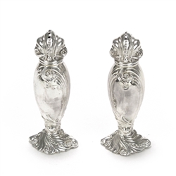 Salt & Pepper Shakers by The Weidlich Bros. Mfg. Co., Silverplate, Scroll & Bead Design