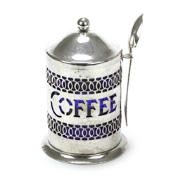 Coffee Canister, Silverplate, Hammered