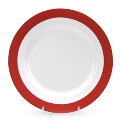 Classic Band Red by Martha Stewart, Stoneware Dinner Plate