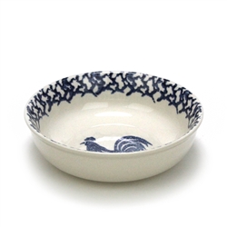 Sponge Blue Rooster by Tienshan, Stoneware Coupe Cereal Bowl