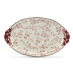 Floral Lace Red by Temp-Tations, Stoneware Serving Platter