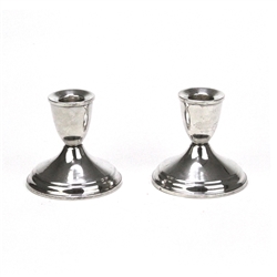 Candlestick Pair by Duchin Creation, Sterling, Ringed Design