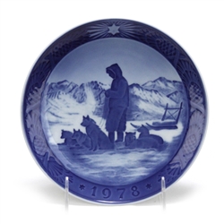 Christmas Plate by Royal Copenhagen, Porcelain Decorators Plate, Greenland Scenery