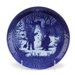 Christmas Plate by Royal Copenhagen, Porcelain Decorators Plate, The Snowman