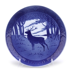 Christmas Plate by Royal Copenhagen, Porcelain Decorators Plate, The Stag