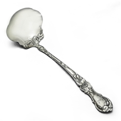 Floral by Wallace, Silverplate Soup Ladle, Monogram I or T