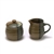 Gold Dust Green by Sango, Stoneware Cream Pitcher & Sugar Bowl