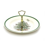 Christmas Tree by Spode, China Round Serving Plate w/ Handle