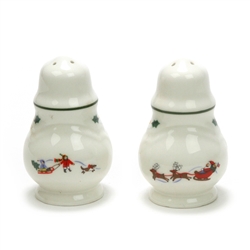 Snow Village by Pfaltzgraff, Stoneware Salt & Pepper Shakers