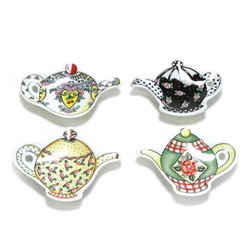 Mary Engelbreit by Global Innovations, LLC, Ceramic Tea Bag Holder, Set of 4