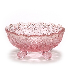 Daisy & Button Pink by L. G. Wright, Glass Bonbon Dish, Footed