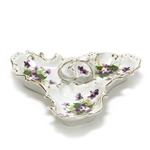 Sweet Violets by Norcrest, China Relish Dish, 3 Part